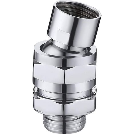 Schwenkbarer Kugelgelenkadapter für Duschkopf – verstellbares Messing – AquaForge