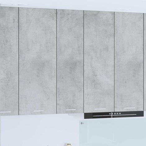 Hängeschrank mit Tür Beton Grau 30 x 31 x 100 cm Holzwerkstoff