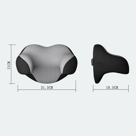 Coussin de tête en mousse à mémoire de forme pour voiture, appui-tête en U gris foncé, repose-nuque ergonomique pour auto, oreiller de confort auto, 1 pièce. (1/5)