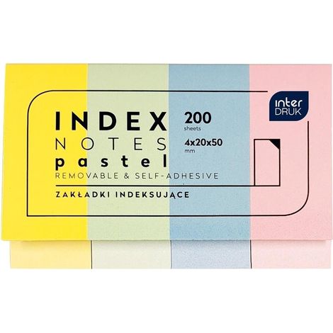 Pastellfarbene Registerkarten, 200 Stück