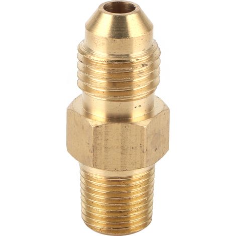 Raccord droit en laiton pour gaz et huile, adaptateur fileté AN4 mâle vers NPT 1/8 mâle, connecteur de plomberie (1/5)