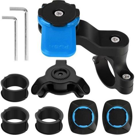Support Téléphone - Amortisseur De Vibrations - Rotation 360° - Étanche - Pour Guidon Moto Scooter Vélo - 1 Pièce