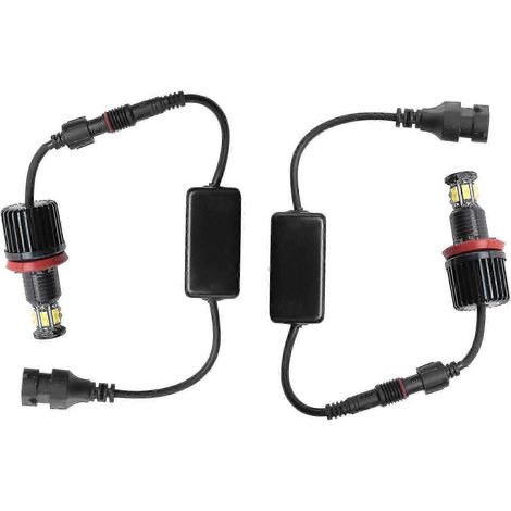 1 paire d'ampoules de phares de voiture Angel Eye 12 LED 120 W pour E82 E90 E92 E60 E61 E63 E89 X6 H8 (1/5)