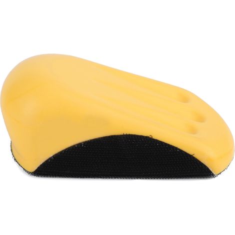 Bloc de ponçage en mousse PU souple et élastique, avec système de fixation auto-agrippant, outil de ponçage manuel ergonomique de taille moyenne pour le polissage, 125 mm (5 pouces). (1/4)
