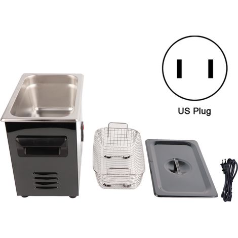 Nettoyeur Ultrasonique 3L Acier Inoxydable Affichage Numérique Machine de Nettoyage Industrielle YM-23A Prise US 110V (1/5)