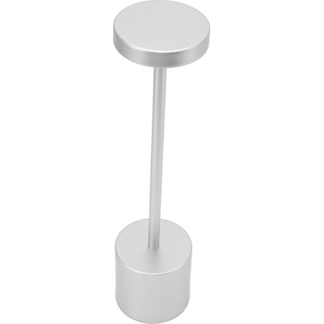Lampe de bureau tactile LED style nordique à 3 niveaux, lampe de table décorative d'intérieur pour hôtel et restaurant, couleur argent (1/5)