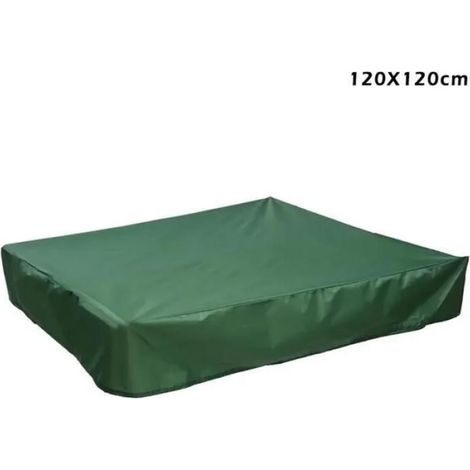 Couverture Bac À Sable - 120 cm x 120 cm - Tissu Oxford Imperméable Anti Poussière Avec Cordon De Serrage - 1 Pièce (1/4)
