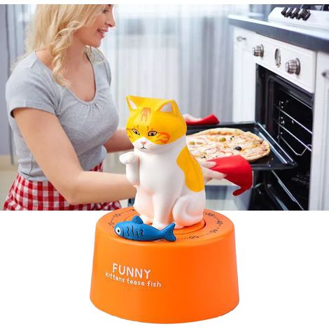 Minuteur de cuisine mécanique en forme d'animal mignon, avec compte à rebours visuel de 60 minutes, idéal pour les cadeaux de Noël, la cuisine, la pâtisserie, les études, le sport et la décoration int (1/5)