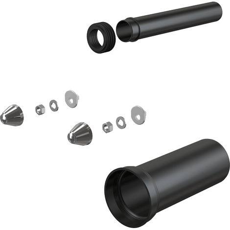 Accessoire complet pour WC Alcadrain DN110, 300 mm, PE, chromé (1/2)