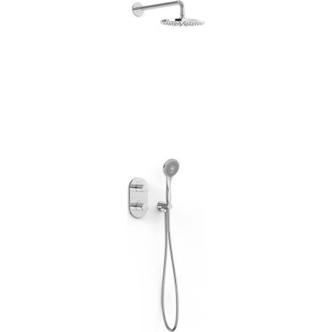 Kit robinet thermostatique encastré 2 voies pour douche Chrome - TRES 21535004