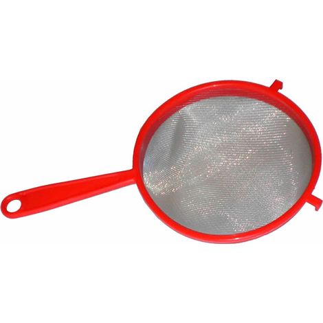 WURKO colador media bola mango plastico 14 cm , Colador plástico 14 cm Colador de aluminio con mango y borde de plástico de la marca Wurko, ideado para uso alimentarioDispo