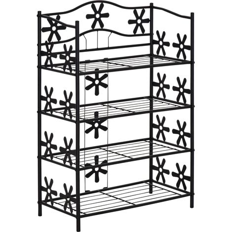 Estantería metálica negra de 4 baldas 59,5 x 30 x 92 cm MODENUIT (1/5)