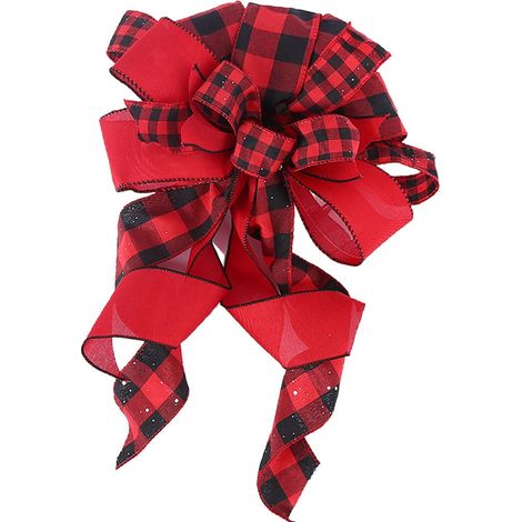 Nœud Papillon - Décoration De Sommet D'Arbre De Noël - Pour Arbre De Noël Intérieur - 1 Pièce (1/5)