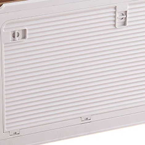 Boîte de rangement pliable de grande capacité de 36 litres, en matériau plastique étanche et portable, adaptée au camping en plein air, blanche (5 portes), dimensions : 44,3 x 31,5 x 26 cm / 17,4 x 12 (1/5)