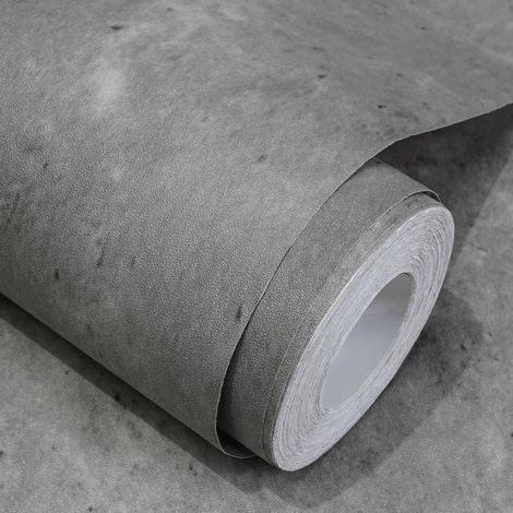 Betontapete Zement 3D selbstklebend wasserdicht 0.4W x 9L m Dunkelgrau (1/5)