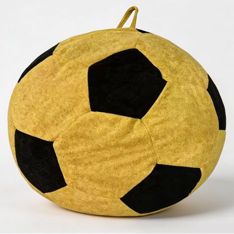 Pouf a forma di pallone da calcio giallo e nero HOMVRA (1/5)