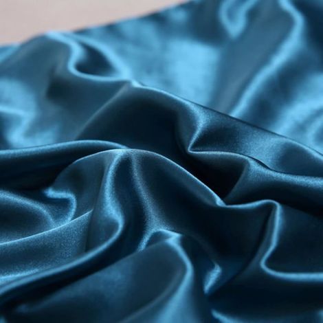 Taie oreiller soie 50x75cm 2 pièces, pure soie mûrier 19 momme, bleu foncé (1/5)