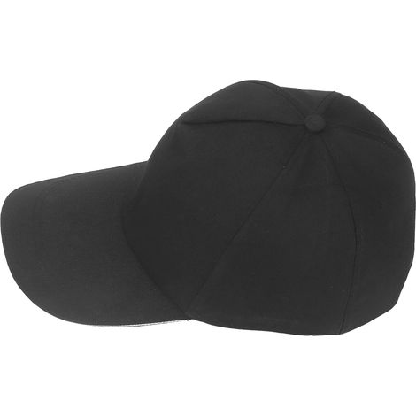 Casquette de sécurité réglable anti-choc coiffe ABS respirante coton léger chapeau de travail noir (1/5)