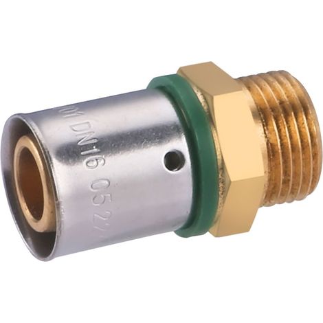 Raccord mâle à sertir pour tube PER NOYON & THIEBAULT Ø16 - M12x17 (3/8)