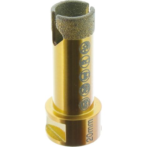Diamant Bohrkrone zum Fliesenbohren für Winkelschleifer M14 Premium dünnwandig 20 mm