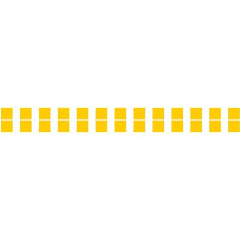 Lot 2 bandes 100mm x 1m - Double carrés Jaune - 4640815
