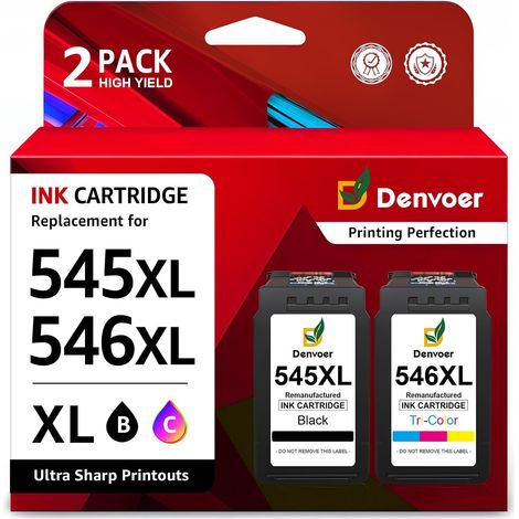 Compatible Canon PIXMA PG-545XL CL-546XL 545 546 Cartouches d'encre (1/5)