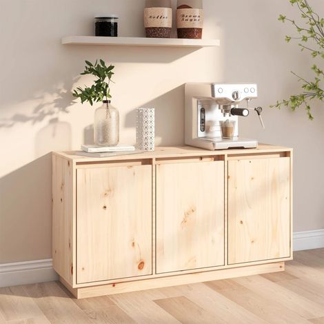 vidaXL Credenza 111x34x60 cm in Legno Massello di Pino (1/5)