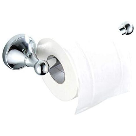 FENOPLASTICAPorte-Papier Toilette en Laiton Suporte-Papier Cuisine pour Toilette Salle de Bain et Cuisine Porte-Rouleau Mural, Chrome Poli (1/4)