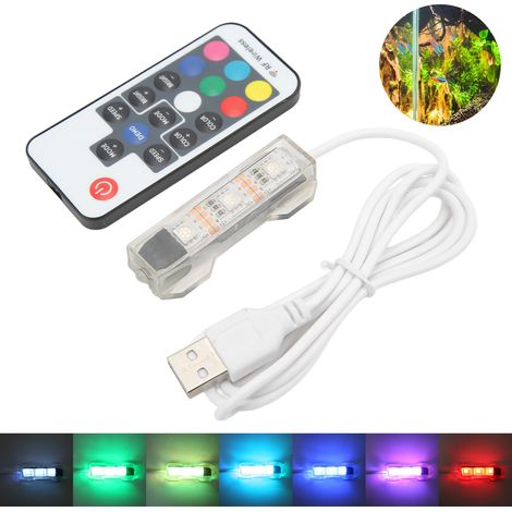 Lumière de Aquarium USB Télécommandée à Distance avec Couleurs Changeantes pour Aquariums Hexagonaux Carrés et Moyens - AUTRES (1/5)