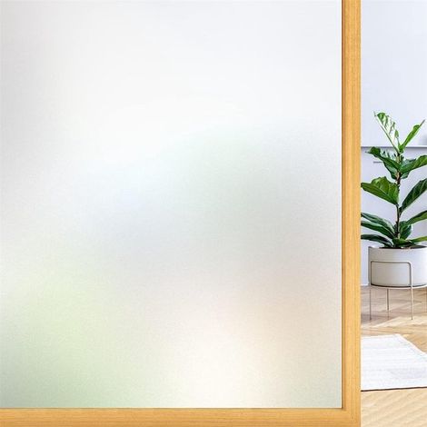 Dos láminas para ventanas para mayor privacidad，lámina opaca para ventanas，lámina electrostática para ventanas，45x100cm，adecuada para baños (1/5)