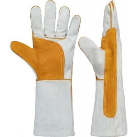 Gants De Soudeur - 36 Cm - Protection Thermique Et Anti-usure - Pour Soudage À L'Arc Et MIG-MAG - Lot De 1 Paire (1/4)