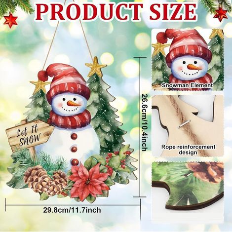 Christmas wooden door hangers, party decorations, holiday plaques, wall signs, decorative crafts