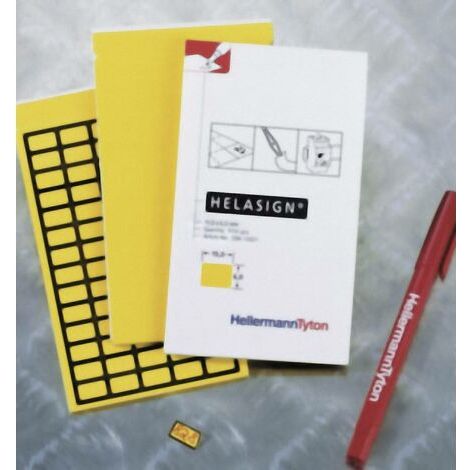 HellermannTyton 598-92227 TAG122FB-270-YE Kabel-Etikett Helasign 15 x 9 mm Farbe Beschriftungsfeld: (1/5)