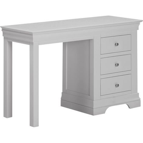 Bordeaux 3 Drawer Dressing Table - L44.5 x W76 x H115 cm - Pebble Grey