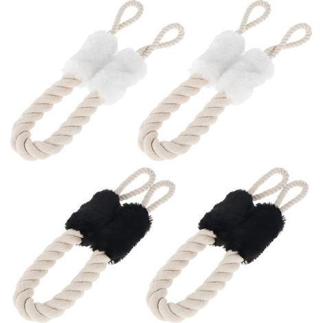 Set of 4 rope door stops to protect door and window handles.High quality, the ideal choice for families. (1/5)