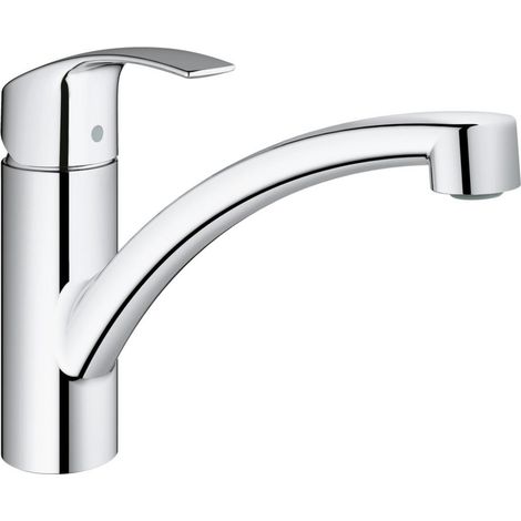 Grohe Eurosmart miscelatore monocomando per lavello, con bocca girevole e limitatore di portata regolabile, finitura cromo 33281003 (1/5)