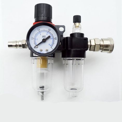 Regolatore di pressione dell'aria con separatore d'acqua e manometro per compressori d'aria e utensili (1/5)