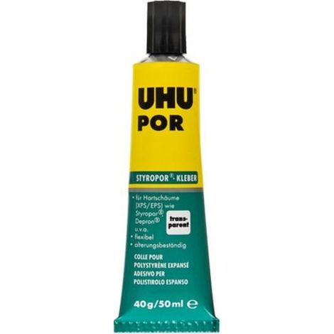 Colla UHU per schiuma rigida, incolore, tubo da 40 g