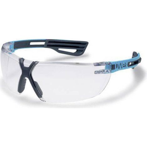 Uvex 9199245 x-fit pro Occhiali di Protezione Lenti PC Antigraffio Antiappannamento UV400 EN 166 EN 170 colore Blu Antracite (1/5)