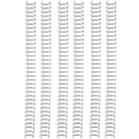 Bobines de reliure en spirale, 100 pièces, 34 boucles, pas 3:1, papier A4, épines à Double fil, capacité de 120 feuilles, diamètre 14.3mm, argent (1/5)