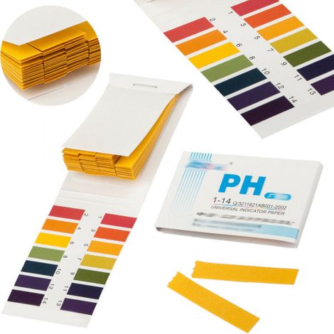 80 Strisce Test pH 1-14 Universale Laboratorio Acqua Carta Tornasole Indicatore Piscina Strisce Reattive (1/5)