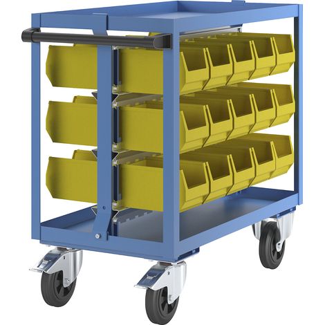 eurokraft pro, Chariot de montage, avec 30 bacs à bec en PE, (1/5)