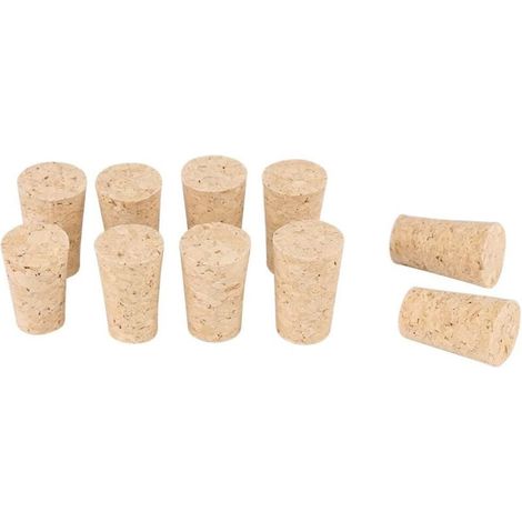 100pcs Natural Cork Stoppers Conical Wooden Wine Bottle Stoppers/Beer Stoppers (Red Wine Bottle 22x17x35mm) (1/4)