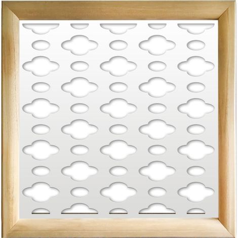 CLOUDS - Moduli Decorativi in Legno e PVC - Misura: 98x98 cm - Colore: bianco (1/4)