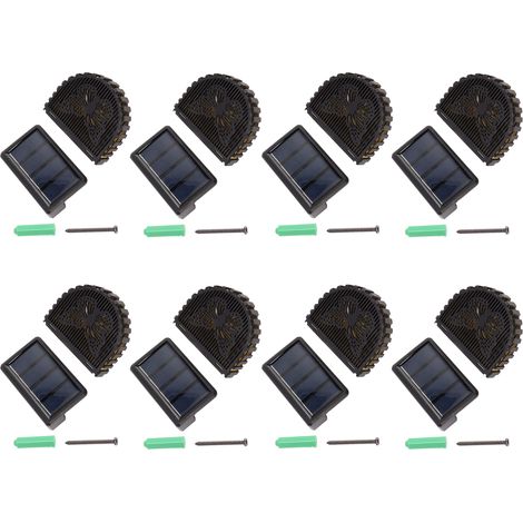 Lot de 8 lampes solaires décoratives LED avec batterie intégrée, idéales pour une cour ou une terrasse extérieure. (1/5)