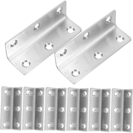 8 pezzi di staffe angolari piatte resistenti, supporti per mobili, staffe angolari in metallo per mobili in legno e metallo