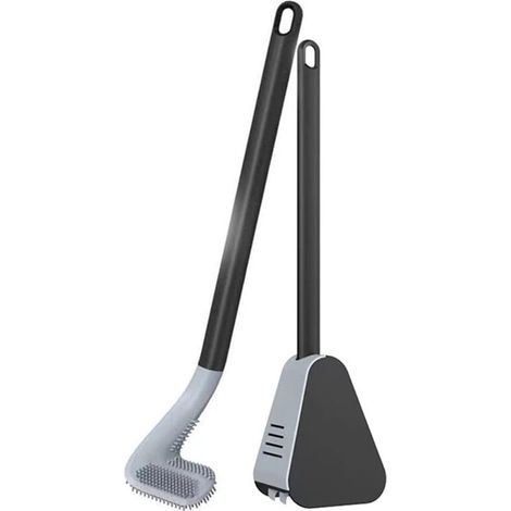 Brosse WC Golf Brush, brosse WC Golf avec support, brosse WC à long manche, brosse WC flexible à 360° pour un nettoyage facile des recoins, brosse pour cuvette de WC-AquaForge (1/5)
