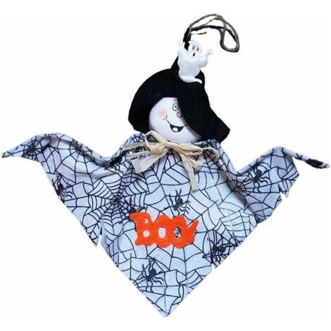 BUNTHAUS Halloween Suspendu Fantôme Potiron Fantôme Paille Windsock Pendentif pour Halloween Patio Pelouse Jardin décorations de fête (1/5)