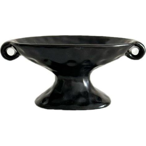 1 porte-savon en céramique, design rétro à pieds hauts, couleur noir, pour salle de bain et cuisine (1/5)