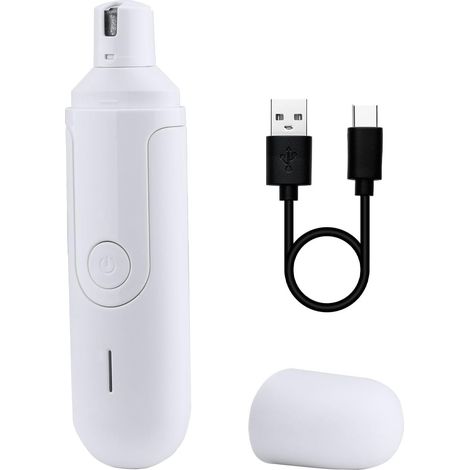 Meuleuse pour Ongles de Chien, Meuleuse Électrique pour Ongles Rechargeable Type-C 8000 RPM avec Indicateur Lumineux pour Coupe-Ongles/Pièce de Lime/Soins des Griffes pour Chiens Grands, Moyen (1/5)